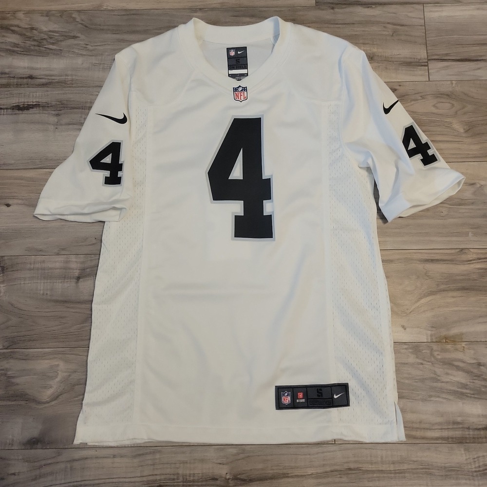 Derek Carr Las Vegas Raiders Jersey White Mens Smal Nike NFL Authentic Football